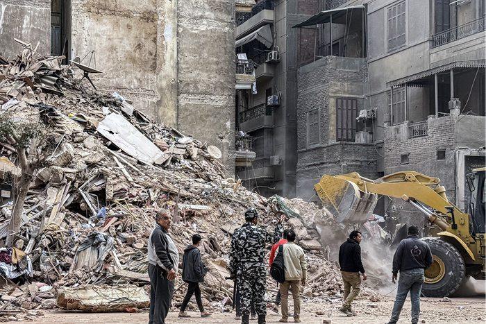 埃及開羅一住宅樓發生倒塌