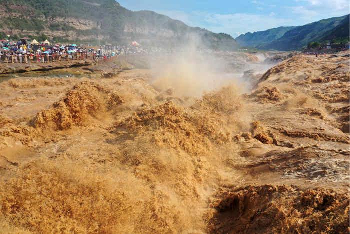山西吉縣黃河壺口瀑布迎來秋汛