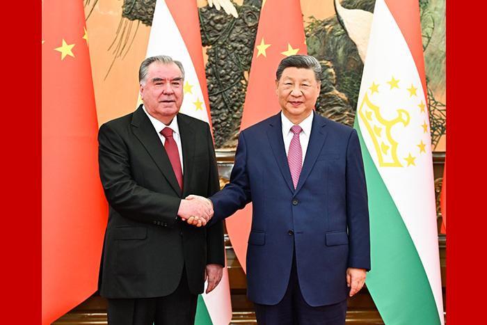 習近平會見塔吉克斯坦總統拉赫蒙