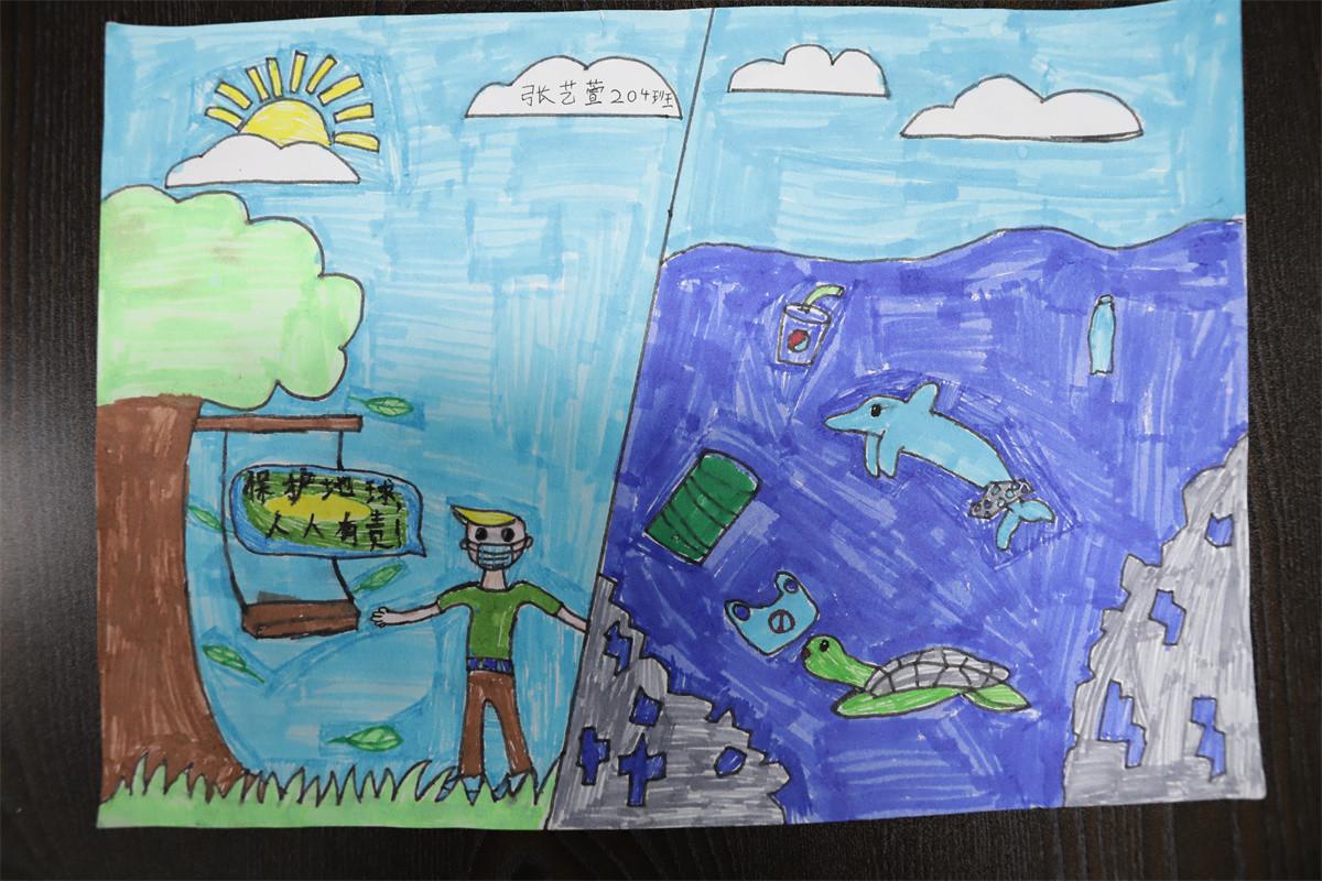 《保護環境，人人有責》 張藝萱  8歲